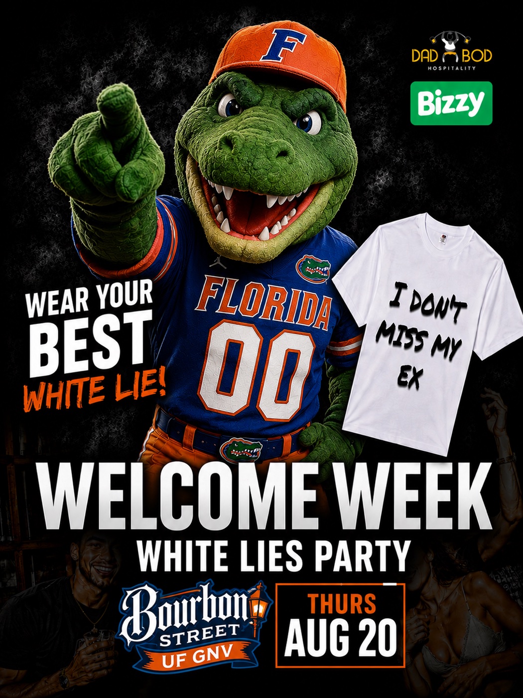 UF White Lies Party flyer